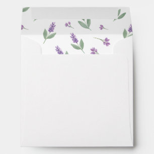Lavender Lilac Floral Arch Bridal Shower Envelope