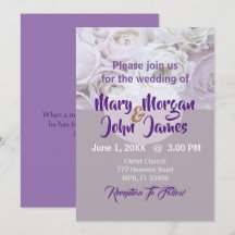 Lavender Lilac Floral Rose Wedding