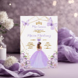 Lavender Lilac Princess Butterfly Gold Quiñceanera Invitation<br><div class="desc">Lavender Lilac Princess Butterfly Gold Quiñceanera Invitation
Mis Quince 15 Anos,  16th Birthday Butterfly.</div>