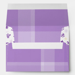 Lavender Lilac Vintage Christmas Toys and Tartan Envelope