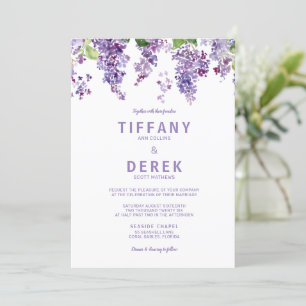 Lavender Lilac Wedding Invitation