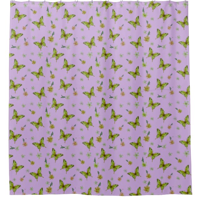 Lavender Lime Floral Throw Blanket (Front)
