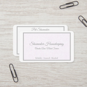 Lavender Linen Home & Personal Services Business Card