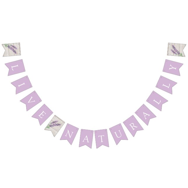 Lavender Live Naturally Essential Oils Class Event Bunting Flags (All)