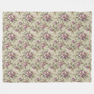 Lavender Long Stem Roses Fleece Blanket