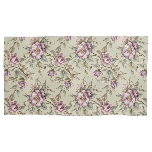 Lavender Long Stem Roses Pillowcase (Front)