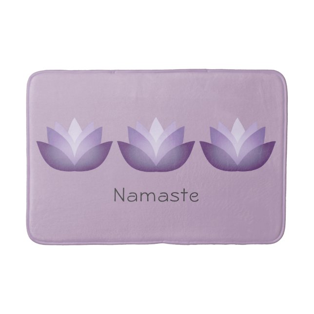 Lavender Lotus Bath Mat (Front)