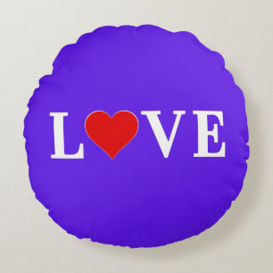 Lavender LOVE Elegant Stylish Round Pillow