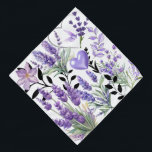 Lavender Love Pet Bandana<br><div class="desc">A graceful watercolor collage featuring blooming lavender, delicate leaves, and a glossy heart accent. Soft purple hues and a hand-painted look evoke feelings of calm, and nature’s quiet beauty. Perfect for floral lovers, lavender fans, and anyone drawn to peaceful botanical art.</div>