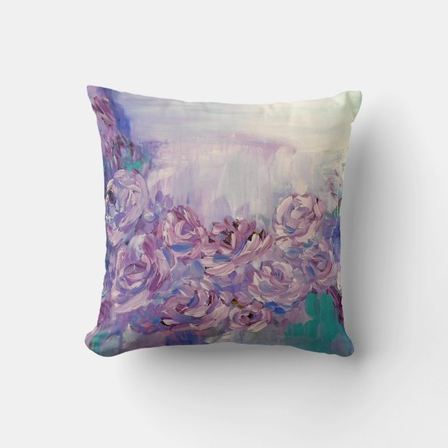 Lavender Love Throw Pillow (Front)
