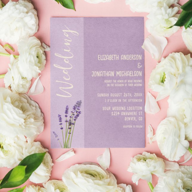 Lavender Love Wedding Invitation (Creator Uploaded)