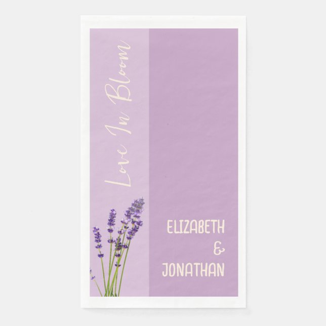 Lavender Love Wedding Napkin (Front)