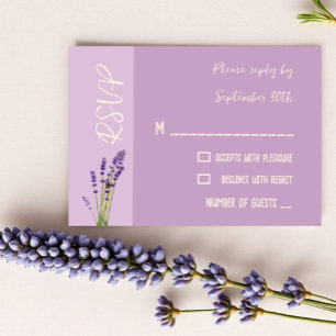 Lavender Love Wedding RSVP Card