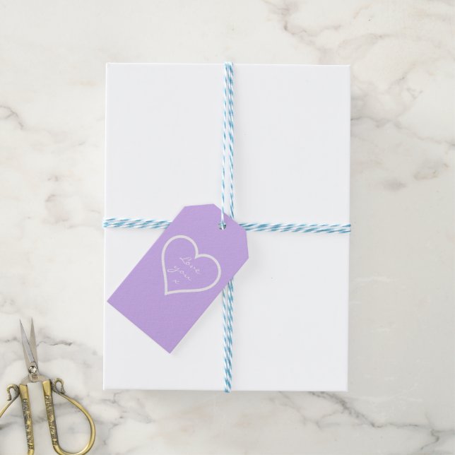 Lavender Love you, étiquettes cadeaux (Avec de laficelle)