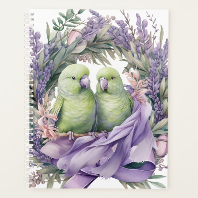 Lavender Lovebirds Wedding Planner (Front)