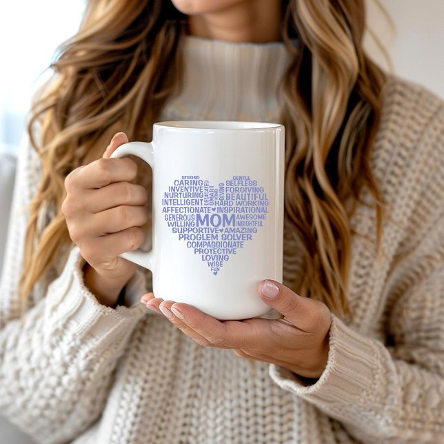 Lavender Maman Parole de coeur Cloud Mug (Créateur téléchargé)