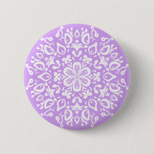Lavender Mandala 2 Inch Round Button