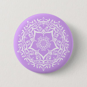 Lavender Mandala 2 Inch Round Button