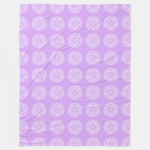 Lavender Mandala Fleece Blanket