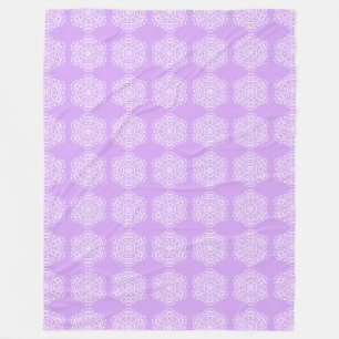 Lavender Mandala Fleece Blanket