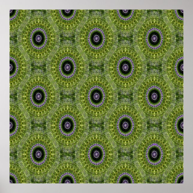 Lavender Mandala Garden..... Poster (Front)
