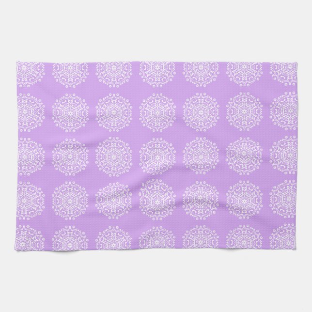 Lavender Mandala Kitchen Towel (Horizontal)