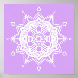 Lavender Mandala Poster