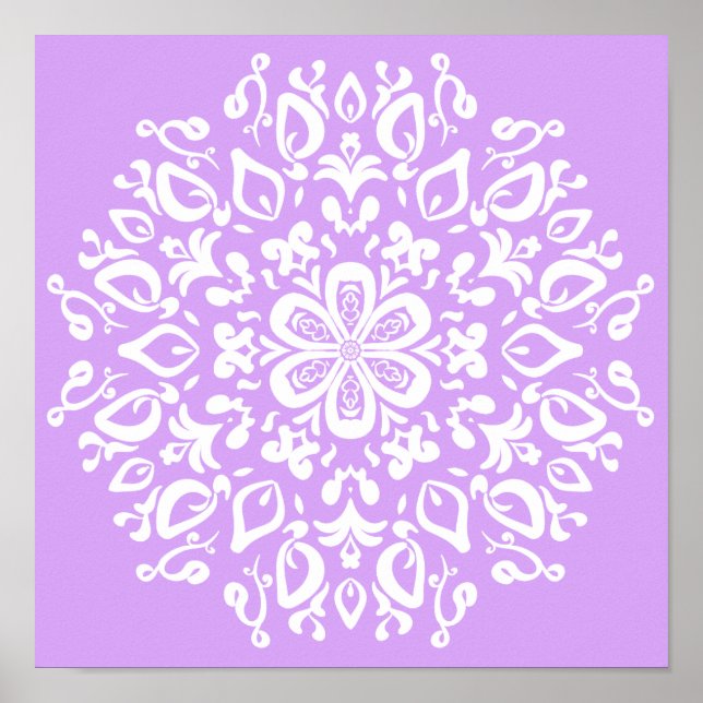 Lavender Mandala Poster (Front)