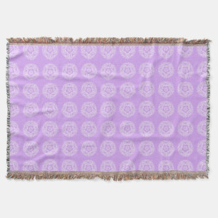 Lavender Mandala Throw Blanket