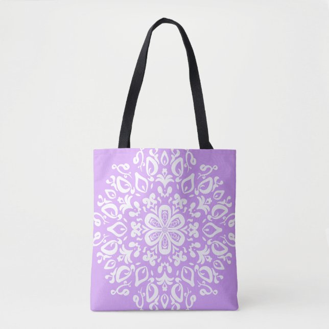 Lavender Mandala Tote Bag (Front)