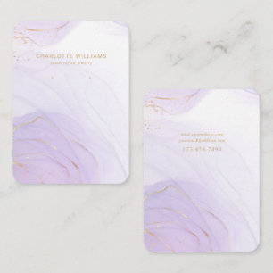 Lavender Marble Gold Jewellery Display Card