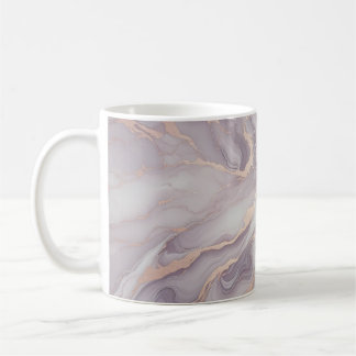 Lavender Marble Mug with Silver Veins