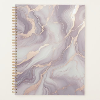 Lavender Marble Planner with Silver Veins