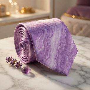 Lavender Marble Wave Tie