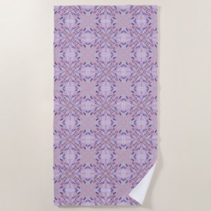 Lavender Mauve Pink Purple Geometric Abstract Art  Beach Towel