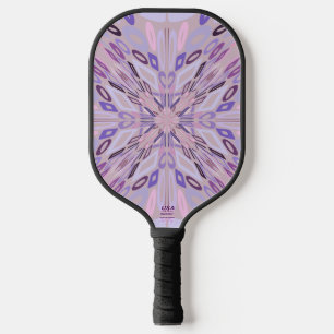 Lavender Mauve Pink Purple Geometric Abstract Art  Pickleball Paddle