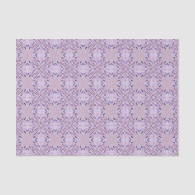 Lavender Mauve Pink Purple Geometric Abstract Art  Tissue Paper (Front)