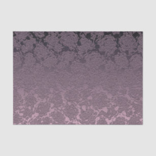 Lavender Mauve Purple Elegant Succulent Pattern Tissue Paper