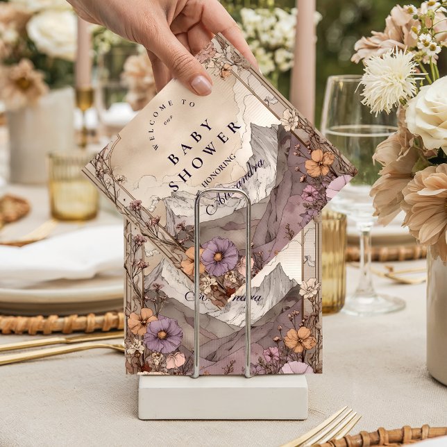 Lavender Meadow Peaks Baby Shower Napkin (Creator Uploaded)