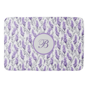 Lavender Meadows Monogrammed Bath Mat