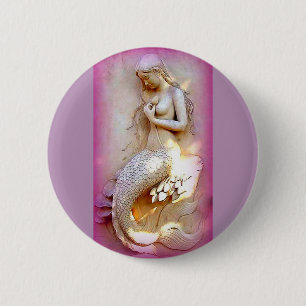 lavender mermaid button
