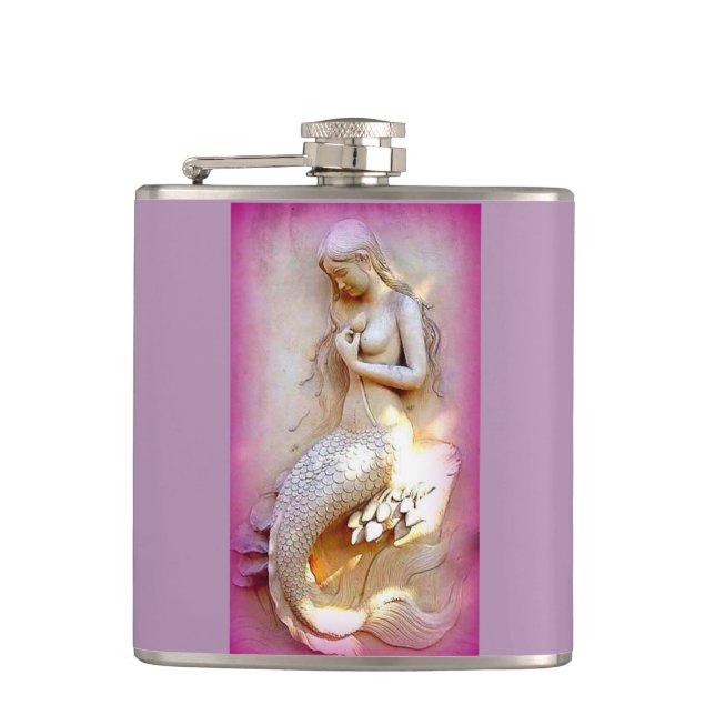 lavender mermaid flask (Front)