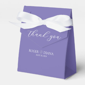 Lavender Minimalist Wedding Favor Box