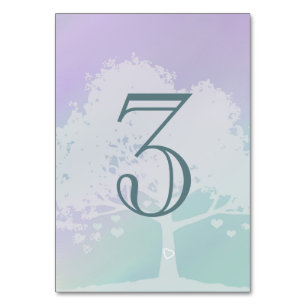 Lavender Mint Table Number (Oak Tree)