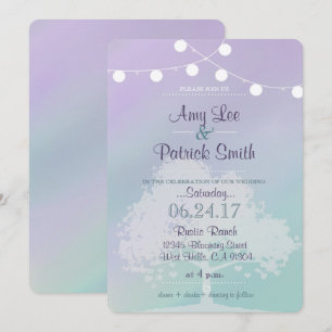 Lavender Mint Wedding Invitation