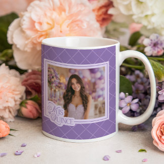Lavender Mis Quince Photo Quinceanera Keepsake Coffee Mug