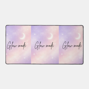 Lavender mist and blush aura AI art  Desk Mat