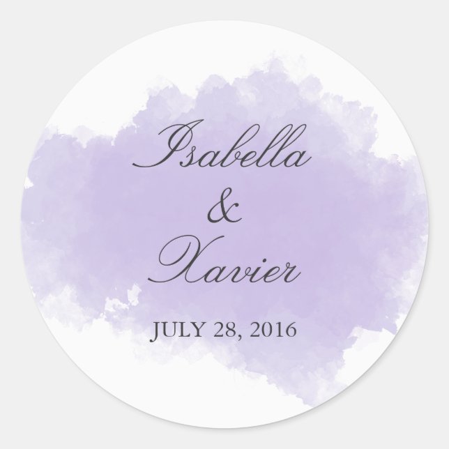 Lavender Mist | Wedding Favour Sticker (Front)