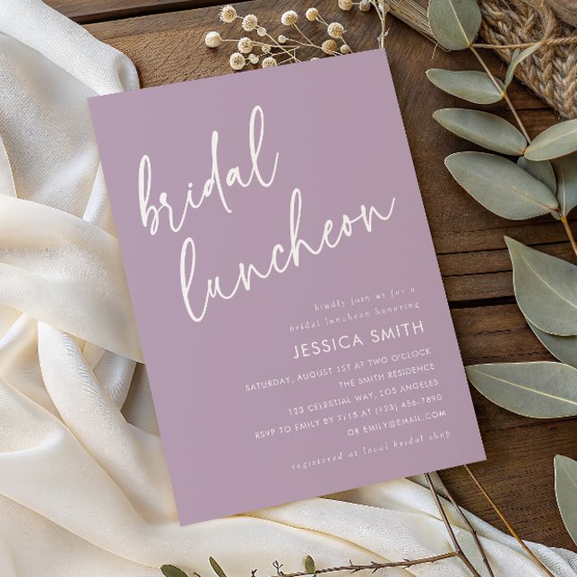 Lavender Modern Boho Bridal Luncheon Invitation (Creator Uploaded)