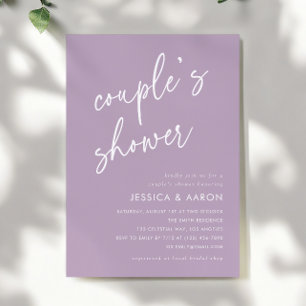 Lavender Modern Boho Couple's Shower Invitation